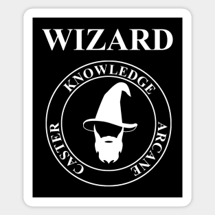 Wizard Fantasy RPG Class Hat and Beard Sticker